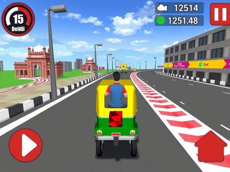 Tuk Tuk Race Delhi game screenshot